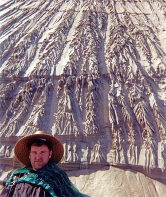 Jim rests against a Sand Dune, Turtle Bay