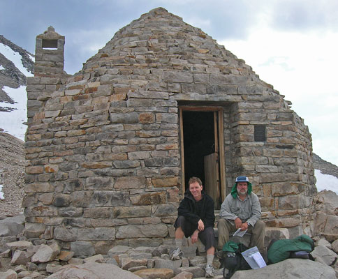 Jim and Dan at Muir Pass Hut