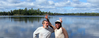 Roni and Dan at the put in at Kawishiwa Lake, Photo by John