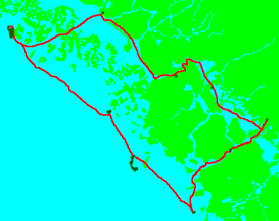 2010 Everglades trip, Route Counter Clockwise, Dwell Cursor over Camps for Names.