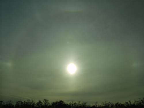 Ice ring around the sun, from Sweetwater Chickee