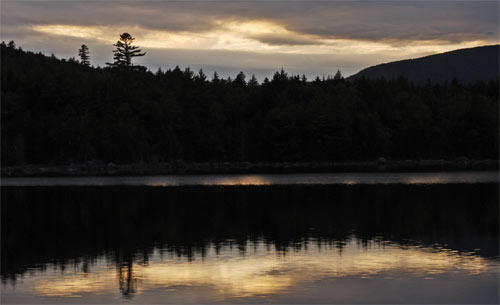 Sunset at Pierce Pond