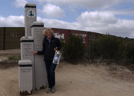 Mary Jean at Mexican Border near Campo