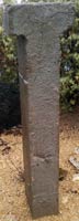 Concrete T Post marking the California Riding and Hiking Trail