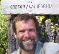 Dan at the California and Oregon Border, 1700 miles into the PCT, 2003.