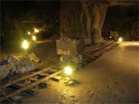 There were lots of these 1 ton ore carts throughout the mine, we saw several on each dive.