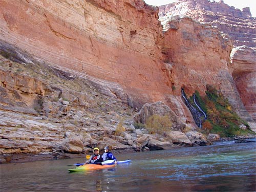 That's me in the orange kayak.