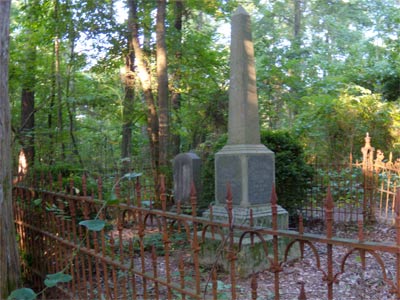 Old family plots in the woods are not rare either.