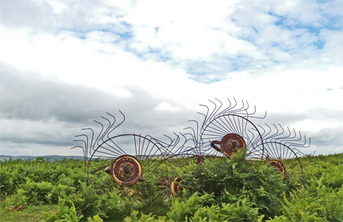 Farm Equipment on Rushock Hill.