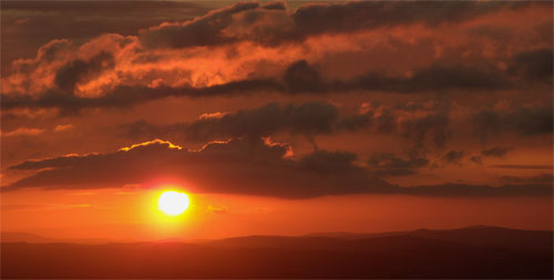 Sunset from Watkin's Tower. Wales, 2009