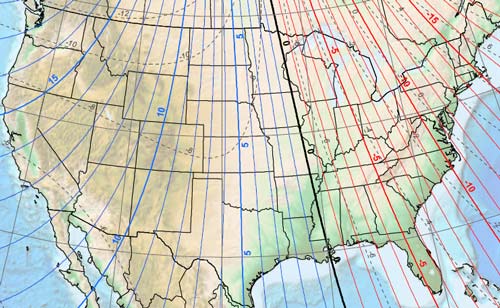 Magnetic Declination Map