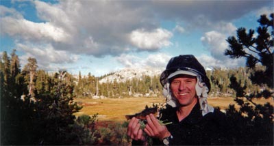 Jim tickled, or caught with his bare hands, this trout in the Emigrant Wilderness
