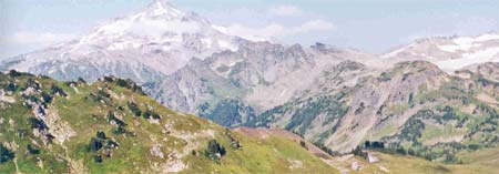 Glacier Peak from south of Fred Pass.