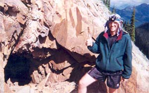 Jim loves nothing more than exploring old mines. Near Windy Pass.