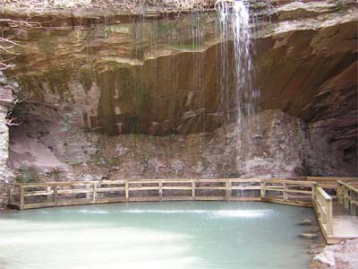 Waterfall off the Georgia Pinhoti in James H."Sloppy" Floyd State Park