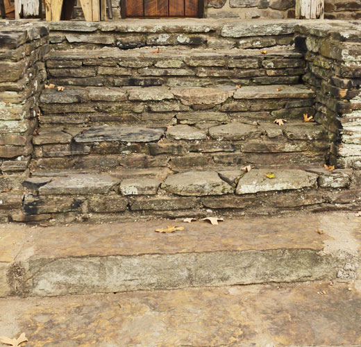 Stairs on the back / west side of the Ranger Cabin