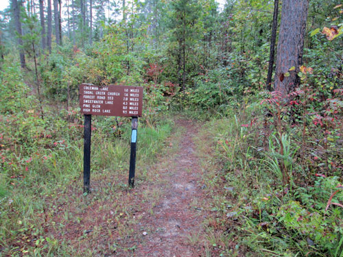 Sign, Coleman Trailhead