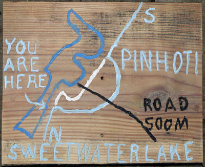 Sweetwater Lake North Map Sign