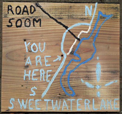 Sweetwater Lake South Map Sign