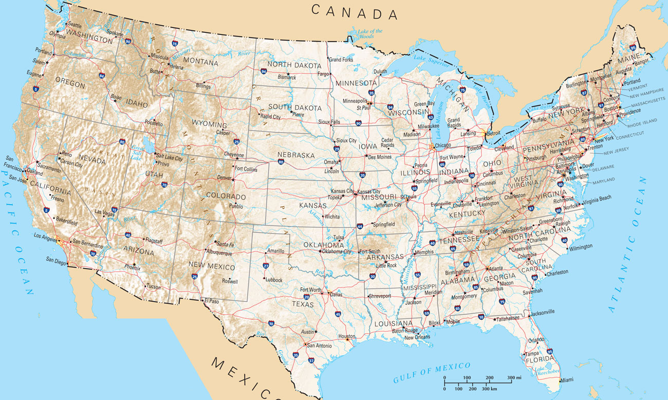 Cities and Highways of the 48 States