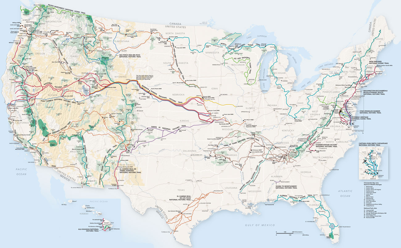 National Parks and Trails of the 48 States