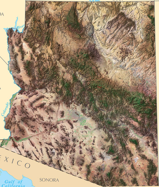 Satellite View of Arizona