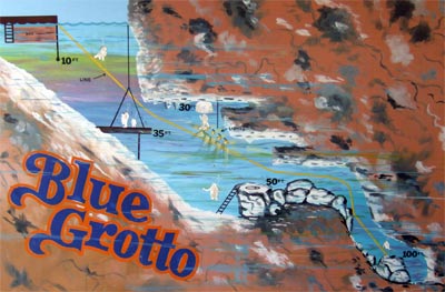 A Cross Section or Map of Blue Grotto