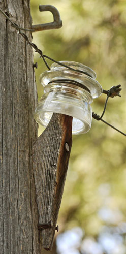 Bracket and Screw on Glass Insulator