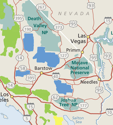California Desert Area Map